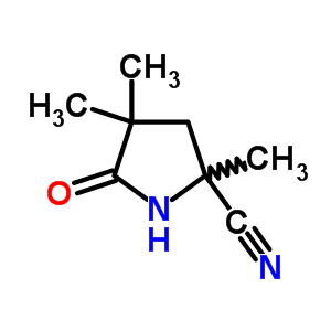 2-Pyrrolidinecarbonitrile,2,4,4-trimethyl-5-oxo-Structure,29777-62-6Structure 2-Pyrrolidinecarbonitrile,2,4,4-trimethyl-5-oxo- Structure,29777-62-6Structure