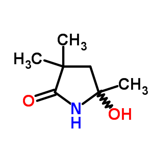 2-Pyrrolidinone,5-hydroxy-3,3,5-trimethyl-Structure,29777-63-7Structure 2-Pyrrolidinone,5-hydroxy-3,3,5-trimethyl- Structure,29777-63-7Structure
