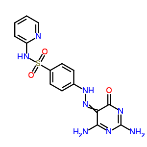 4-[2-(2,4-二氨基-1,6-二氫-6-氧代-5-嘧啶)二氮雜烯]-n-2-吡啶-苯磺酰胺結(jié)構(gòu)式_29817-64-9結(jié)構(gòu)式