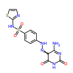 4-[2-(6-氨基-1,2,3,4-四氫-2,4-二氧代-5-嘧啶)二氮雜烯]-N-2-噻唑-苯磺酰胺結(jié)構(gòu)式_29817-67-2結(jié)構(gòu)式
