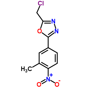 2-(Chloromethyl)-5-(3-methyl-4-nitrophenyl)-1,3,4-oxadiazoleStructure,298187-48-1Structure 2-(Chloromethyl)-5-(3-methyl-4-nitrophenyl)-1,3,4-oxadiazole Structure,298187-48-1Structure