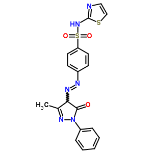 4-[2-(4,5-二氫-3-甲基-5-氧代-1-苯基-1H-吡唑-4-基)二氮雜烯]-n-2-噻唑-苯磺酰胺結構式_29822-01-3結構式