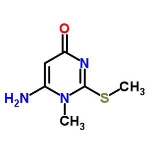 6-氨基-1-甲基-2-(甲基硫代)-4(1H)-嘧啶酮結(jié)構(gòu)式_29877-80-3結(jié)構(gòu)式