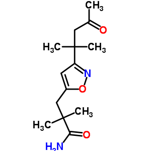 5-Isoxazolepropanamide,3-(1,1-dimethyl-3-oxobutyl)-a,a-dimethyl-Structure,29945-93-5Structure 5-Isoxazolepropanamide,3-(1,1-dimethyl-3-oxobutyl)-a,a-dimethyl- Structure,29945-93-5Structure