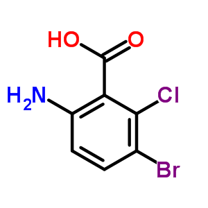 Benzoic acid, 6-amino-3-bromo-2-chloro-Structure,3030-19-1Structure Benzoic acid, 6-amino-3-bromo-2-chloro- Structure,3030-19-1Structure