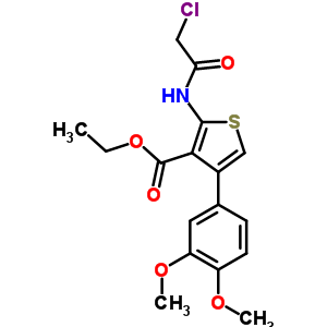 2-(2-氯乙?；被?-4-(3,4-二甲氧基苯基)-噻吩-3-羧酸乙酯結(jié)構(gòu)式_304863-82-9結(jié)構(gòu)式