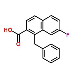2-Naphthalenecarboxylicacid, 7-fluoro-1-(phenylmethyl)-Structure,3109-49-7Structure 2-Naphthalenecarboxylicacid, 7-fluoro-1-(phenylmethyl)- Structure,3109-49-7Structure