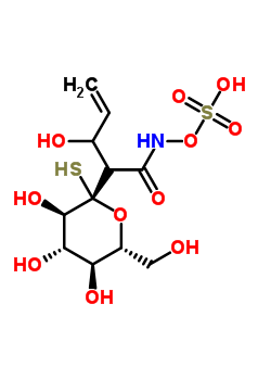 1-C-{(2R)-3-羥基-1-氧代-1-[(磺基氧基)氨基]-4-戊烯-2-基}-1-硫代-beta-D-吡喃葡萄糖結(jié)構(gòu)式_31362-92-2結(jié)構(gòu)式