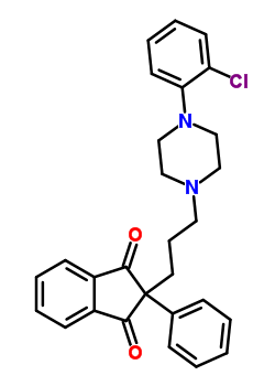 2-[3-[4-(O-氯苯基)-1-哌嗪]丙基]-2-苯基-1,3-茚烷二酮結構式_31804-91-8結構式
