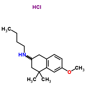 N-butyl-6-methoxy-4,4-dimethyl-tetralin-2-amine hydrochlorideStructure,32038-41-8Structure N-butyl-6-methoxy-4,4-dimethyl-tetralin-2-amine hydrochloride Structure,32038-41-8Structure