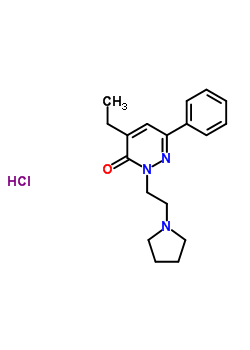 4-Ethyl-6-phenyl-2-(2-pyrrolidin-1-ylethyl)pyridazin-3-one hydrochlorideStructure,32058-64-3Structure 4-Ethyl-6-phenyl-2-(2-pyrrolidin-1-ylethyl)pyridazin-3-one hydrochloride Structure,32058-64-3Structure