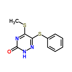 5-Methylsulfanyl-6-phenylsulfanyl-2h-1,2,4-triazin-3-oneStructure,32330-98-6Structure 5-Methylsulfanyl-6-phenylsulfanyl-2h-1,2,4-triazin-3-one Structure,32330-98-6Structure