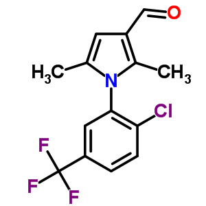 1-(2-氯-5-三氟甲基-苯基)-2,5-二甲基-1H-吡咯-3-甲醛結(jié)構(gòu)式_327085-05-2結(jié)構(gòu)式