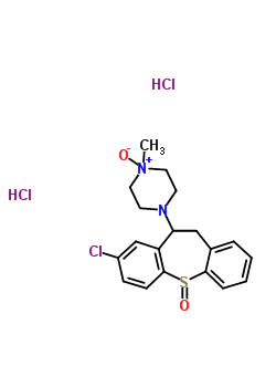 1-(8-氯-10,11-二氫二苯并(b,f)硫雜卓-10-基)-4-甲基-哌嗪S,4-二氧化物二鹽酸鹽結(jié)構(gòu)式_32859-71-5結(jié)構(gòu)式
