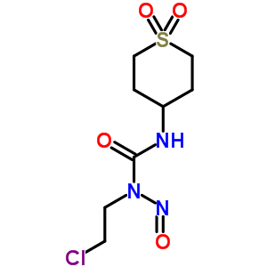 4-[3-(2-氯乙基)-3-亞硝基脲啶]四氫-2H-硫代吡喃 1,1-二氧化物結(jié)構(gòu)式_33022-02-5結(jié)構(gòu)式