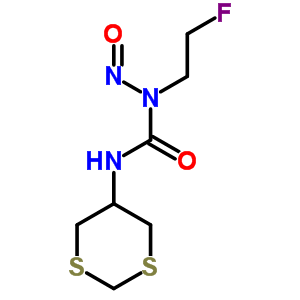 1-(1,3-Dithian-5-yl)-3-(2-fluoroethyl)-3-nitrosoureaStructure,33024-47-4Structure 1-(1,3-Dithian-5-yl)-3-(2-fluoroethyl)-3-nitrosourea Structure,33024-47-4Structure