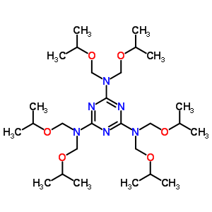 N2,N2,N4,N4,N6,N6-六(丙-2-基氧基甲基)-1,3,5-三嗪-2,4,6-三胺結(jié)構(gòu)式_33025-06-8結(jié)構(gòu)式