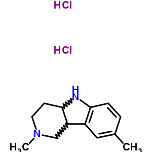 2,8-二甲基-2,3,4,4a,5,9b-六氫-1H-吡啶并-[4,3-b]吲哚雙鹽酸鹽結(jié)構(gòu)式_33162-17-3結(jié)構(gòu)式