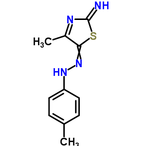 N-[(2-亞氨基-4-甲基-1,3-噻唑-5-基)氨基]-4-甲基-苯胺結(jié)構(gòu)式_33174-94-6結(jié)構(gòu)式