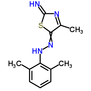 N-[(2-亞氨基-4-甲基-1,3-噻唑-5-基)氨基]-2,6-二甲基-苯胺結(jié)構(gòu)式_33175-04-1結(jié)構(gòu)式