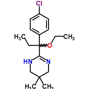 3,4,5,6-Tetrahydro-2-(4-chloro-a-ethoxy-a-ethylbenzyl)-5,5-dimethylpyrimidineStructure,33210-39-8Structure 3,4,5,6-Tetrahydro-2-(4-chloro-a-ethoxy-a-ethylbenzyl)-5,5-dimethylpyrimidine Structure,33210-39-8Structure