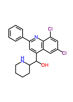 4-Quinolinemethanol, 6,8-dichloro-2-phenyl-.alpha.-2-piperidinyl-Structure,33225-03-5Structure 4-Quinolinemethanol, 6,8-dichloro-2-phenyl-.alpha.-2-piperidinyl- Structure,33225-03-5Structure