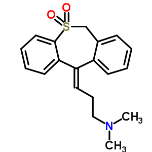 11-(3-二甲基氨基亞丙基)-6,11-二氫二苯并(b,e)硫雜卓-5,5-二氧化物結(jié)構(gòu)式_33301-24-5結(jié)構(gòu)式