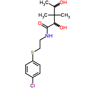 N-[2-(4-氯苯基)巰基乙基]-2,4-二羥基-3,3-二甲基戊酰胺結(jié)構(gòu)式_33406-95-0結(jié)構(gòu)式
