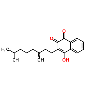 1,4-Naphthalenedione,2-(3,7-dimethyloctyl)-3-hydroxy-Structure,3343-37-1Structure 1,4-Naphthalenedione,2-(3,7-dimethyloctyl)-3-hydroxy- Structure,3343-37-1Structure
