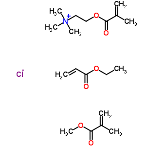 2-甲基-2-丙烯酸甲酯與2-丙烯酸乙酯和N,N,N-三甲基-2-[(2-甲基-2-丙烯?；?氧]乙銨氯化物的聚合物結(jié)構(gòu)式_33434-24-1結(jié)構(gòu)式
