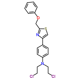 N,N-雙(2-氯乙基)-4-[2-(苯氧基甲基)-1,3-噻唑-4-基]苯胺結(jié)構(gòu)式_33666-09-0結(jié)構(gòu)式
