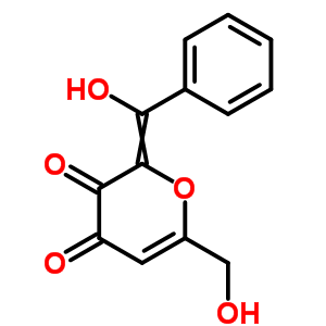 4H-pyran-4-one, 2-benzoyl-3-hydroxy-6-(hydroxymethyl)-Structure,33777-41-2Structure 4H-pyran-4-one, 2-benzoyl-3-hydroxy-6-(hydroxymethyl)- Structure,33777-41-2Structure
