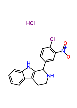 1-(4-Chloro-3-nitrophenyl)-2,3,4,9-tetrahydro-1H-beta-carboline hydrochlorideStructure,3380-78-7Structure 1-(4-Chloro-3-nitrophenyl)-2,3,4,9-tetrahydro-1H-beta-carboline hydrochloride Structure,3380-78-7Structure