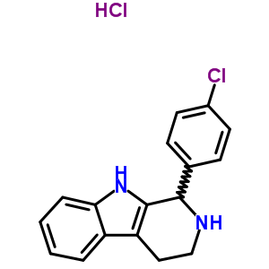 1-(4-氯苯基)-2,3,4,9-四氫-1H-beta-咔啉鹽酸鹽結(jié)構(gòu)式_3380-80-1結(jié)構(gòu)式