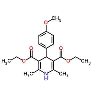 3,5-Pyridinedicarboxylic acid, 1,4-dihydro-4-(4-methoxyphenyl)-2,6-dimethyl-, diethyl ester (9ci)Structure,34014-60-3Structure 3,5-Pyridinedicarboxylic acid, 1,4-dihydro-4-(4-methoxyphenyl)-2,6-dimethyl-, diethyl ester (9ci) Structure,34014-60-3Structure