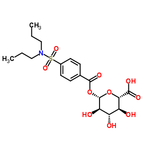 (2S,3S,4S,5R,6S)-6-[4-(二丙基氨基磺?；?苯甲?；鵠氧基-3,4,5-三羥基四氫吡喃-2-羧酸結(jié)構(gòu)式_34017-15-7結(jié)構(gòu)式
