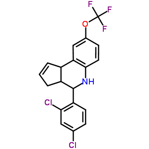 4-(2,4-二氯苯基)-8-(三氟甲氧基)-3a,4,5,9b-四氫-3H-環(huán)戊并喹啉結(jié)構(gòu)式_342405-95-2結(jié)構(gòu)式