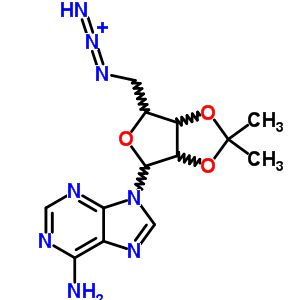 2-O,3-O-異亞丙基-5-脫氧-5-疊氮基腺苷酸結(jié)構(gòu)式_34245-48-2結(jié)構(gòu)式