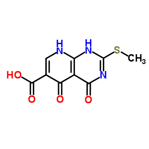 3,4,5,8-四氫-2-(甲基硫代)-4,5-二氧代-吡啶并[2,3-d]嘧啶-6-羧酸結(jié)構(gòu)式_34259-41-1結(jié)構(gòu)式