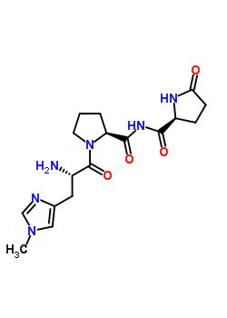 (2S)-N-[(2S)-1-[(2S)-2-氨基-3-(1-甲基咪唑-4-基)丙酰]吡咯烷-2-羰基]-5-氧代吡咯烷-2-甲酰胺結(jié)構(gòu)式_34367-55-0結(jié)構(gòu)式