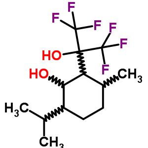 2-(1,1,1,3,3,3-六氟-2-羥基-2-丙基)-6-異丙基-3-甲基環(huán)己醇結(jié)構(gòu)式_34844-42-3結(jié)構(gòu)式
