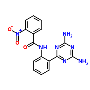 N-[2-(4,6-二氨基-1,3,5-噻嗪-2-基)苯基]-2-硝基-苯甲酰胺結(jié)構(gòu)式_35107-21-2結(jié)構(gòu)式