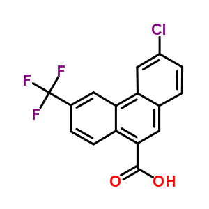 9-Phenanthrenecarboxylicacid, 3-chloro-6-(trifluoromethyl)-Structure,35315-65-2Structure 9-Phenanthrenecarboxylicacid, 3-chloro-6-(trifluoromethyl)- Structure,35315-65-2Structure