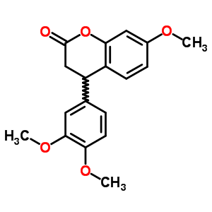 2H-1-benzopyran-2-one,4-(3,4-dimethoxyphenyl)-3,4-dihydro-7-methoxy-Structure,35582-80-0Structure 2H-1-benzopyran-2-one,4-(3,4-dimethoxyphenyl)-3,4-dihydro-7-methoxy- Structure,35582-80-0Structure