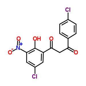 1-(5-氯-2-羥基-3-硝基苯基)-3-(4-氯苯基)-1,3-丙二酮結(jié)構(gòu)式_357166-57-5結(jié)構(gòu)式