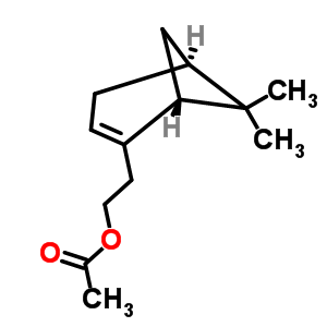 2-[(1R,5S)-6,6-二甲基雙環(huán)[3.1.1]庚-2-烯-2-基]乙基乙酸酯結(jié)構(gòu)式_35836-72-7結(jié)構(gòu)式