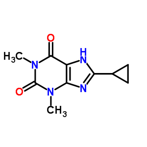 1H-purine-2,6-dione,8-cyclopropyl-3,9-dihydro-1,3-dimethyl-Structure,35873-47-3Structure 1H-purine-2,6-dione,8-cyclopropyl-3,9-dihydro-1,3-dimethyl- Structure,35873-47-3Structure