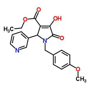 1-(4-Methoxybenzyl)-3-hydroxy-4-ethoxycarbonyl-5-(3-pyridyl)-3-pyrrolin-2-oneStructure,359436-85-4Structure 1-(4-Methoxybenzyl)-3-hydroxy-4-ethoxycarbonyl-5-(3-pyridyl)-3-pyrrolin-2-one Structure,359436-85-4Structure