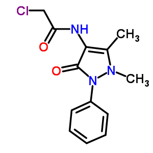 2-氯-n-(1,5-二甲基-3-氧代-2-苯基-2,3-二氫-1H-吡唑-4-基)乙酰胺結(jié)構(gòu)式_3608-86-4結(jié)構(gòu)式