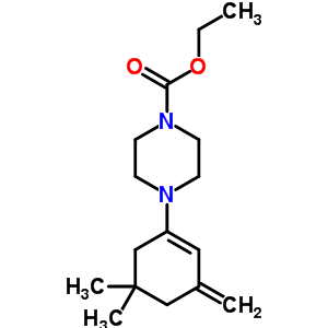 4-(5,5-Dimethyl-3-methylene-1-cyclohexen-1-yl)-1-piperazinecarboxylic acid ethyl esterStructure,36755-25-6Structure 4-(5,5-Dimethyl-3-methylene-1-cyclohexen-1-yl)-1-piperazinecarboxylic acid ethyl ester Structure,36755-25-6Structure